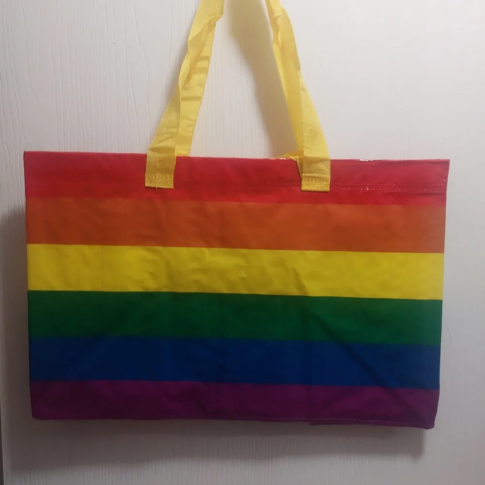 NEW IKEA STORSTOMMA Rainbow Pride Multicolored Bag for Storage/Laundry/Shopping